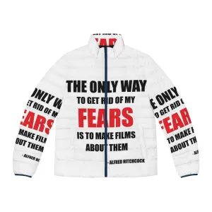 Alfred Hitchcock Quote Puffer Jacket: Hollywood Horror Icon's Iconic Sayings