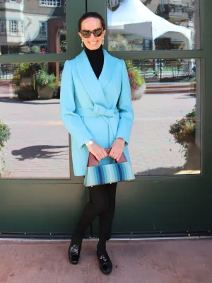 Baby Alpaca Aqua Wrap Coat