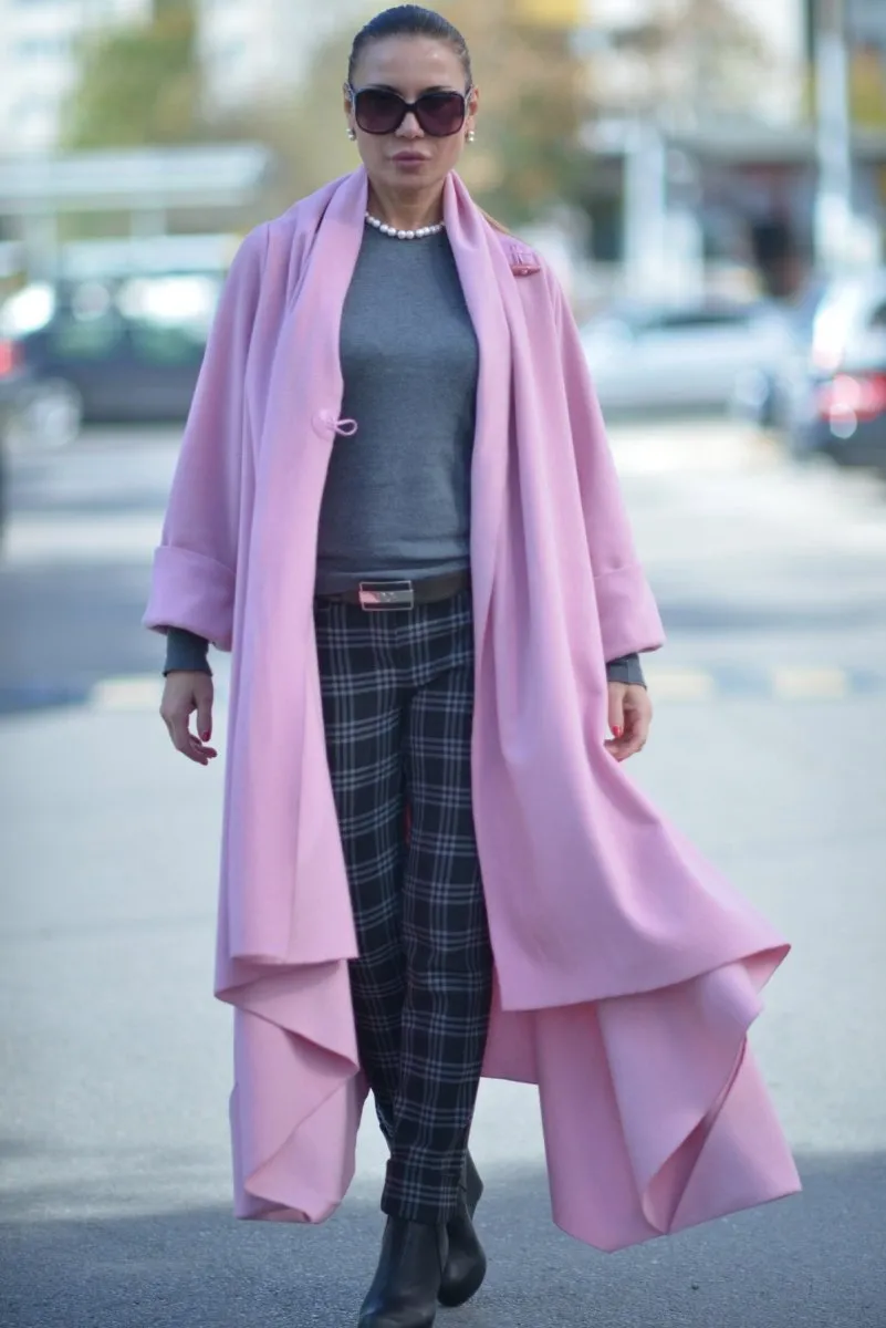 Baby Pink Winter Loose Coat RENATA