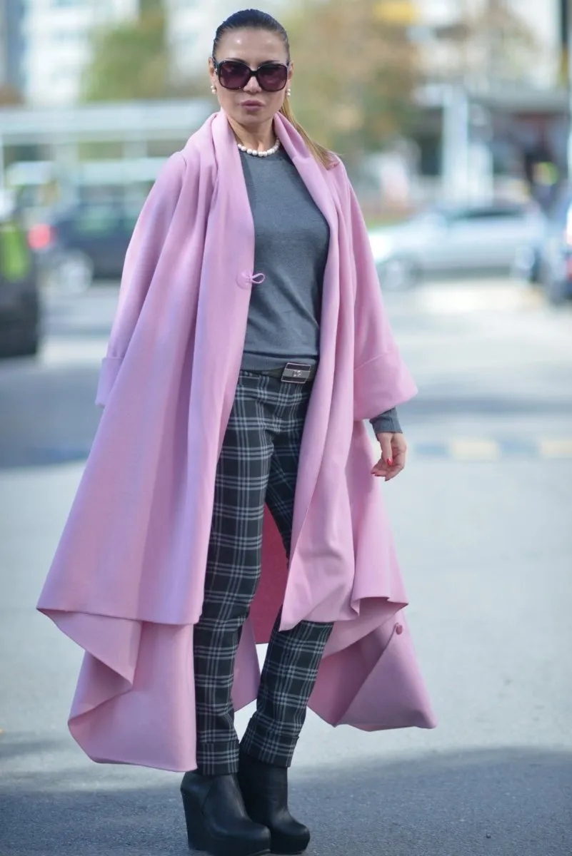 Baby Pink Winter Loose Coat RENATA