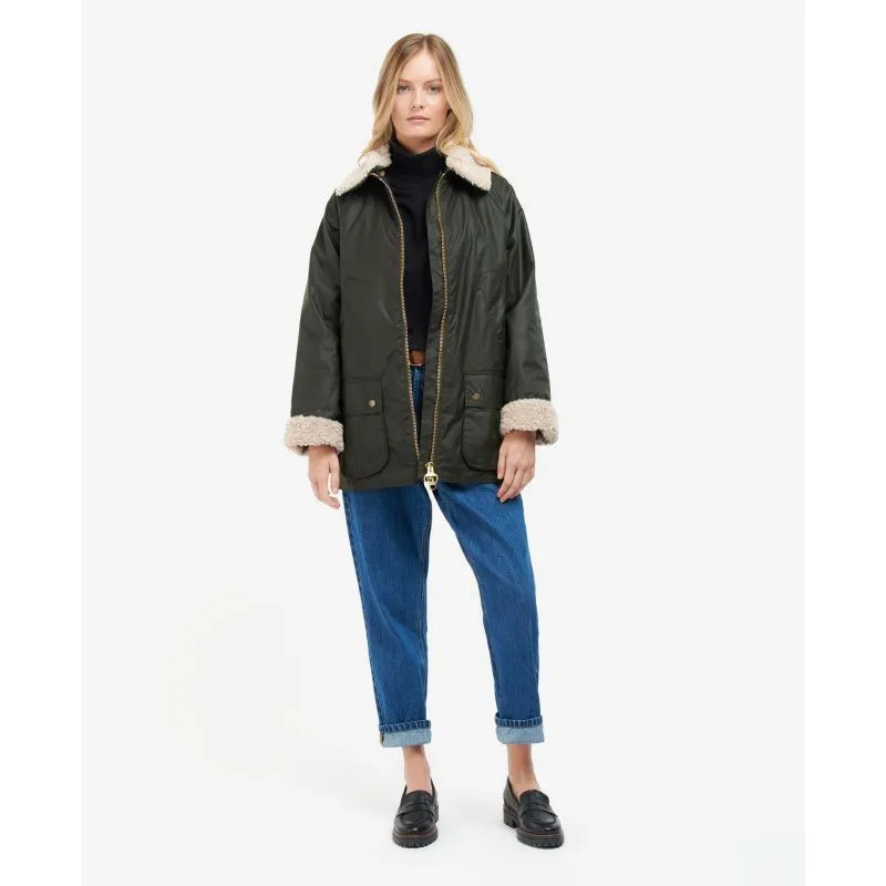 Barbour Carloway Ladies Wax Jacket - Fern/Classic Tartan