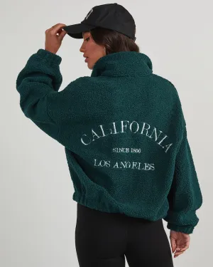 California Teddy Fleece Half Zip Jacket