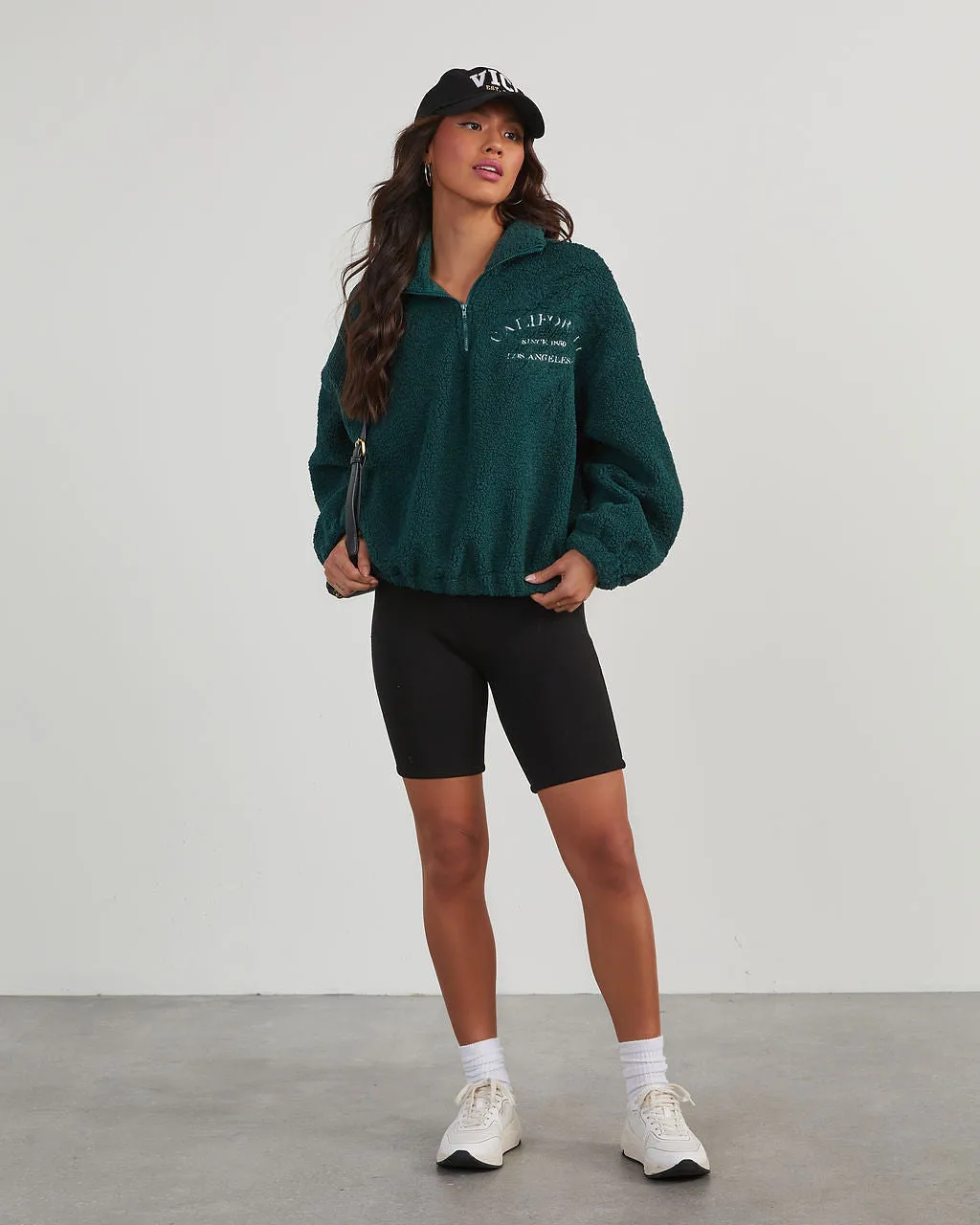 California Teddy Fleece Half Zip Jacket