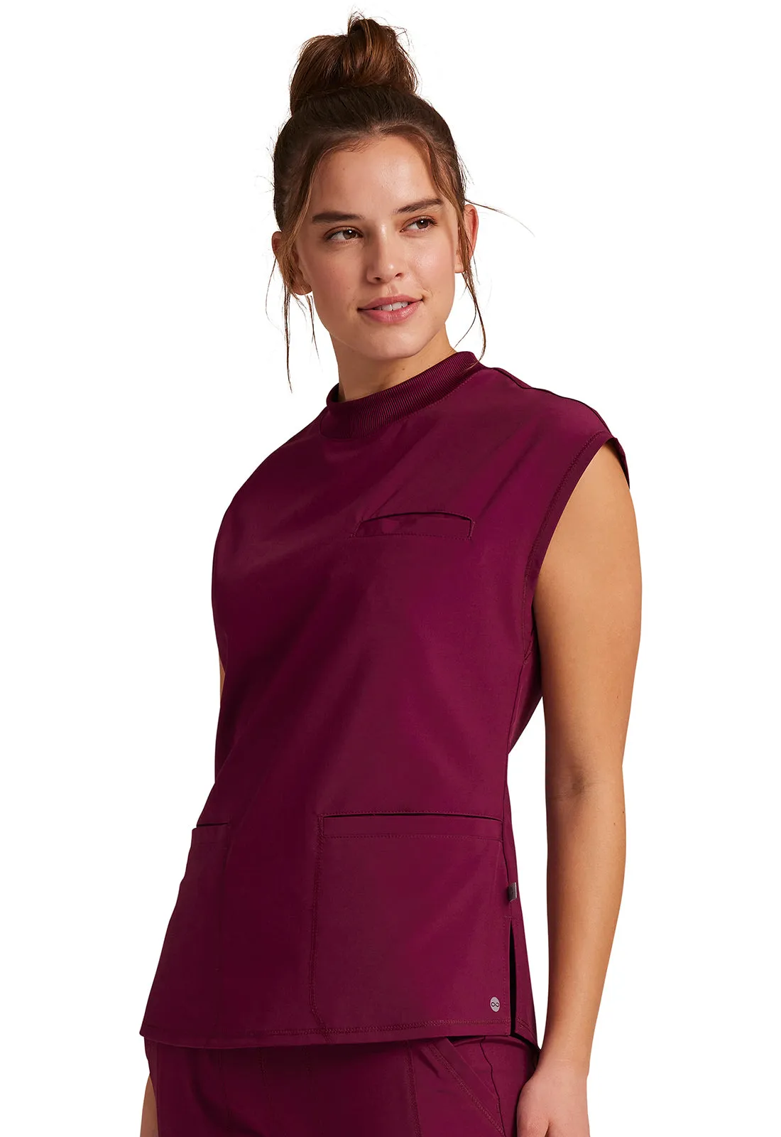 Cherokee Infinity - Mock Neck Scrub Top