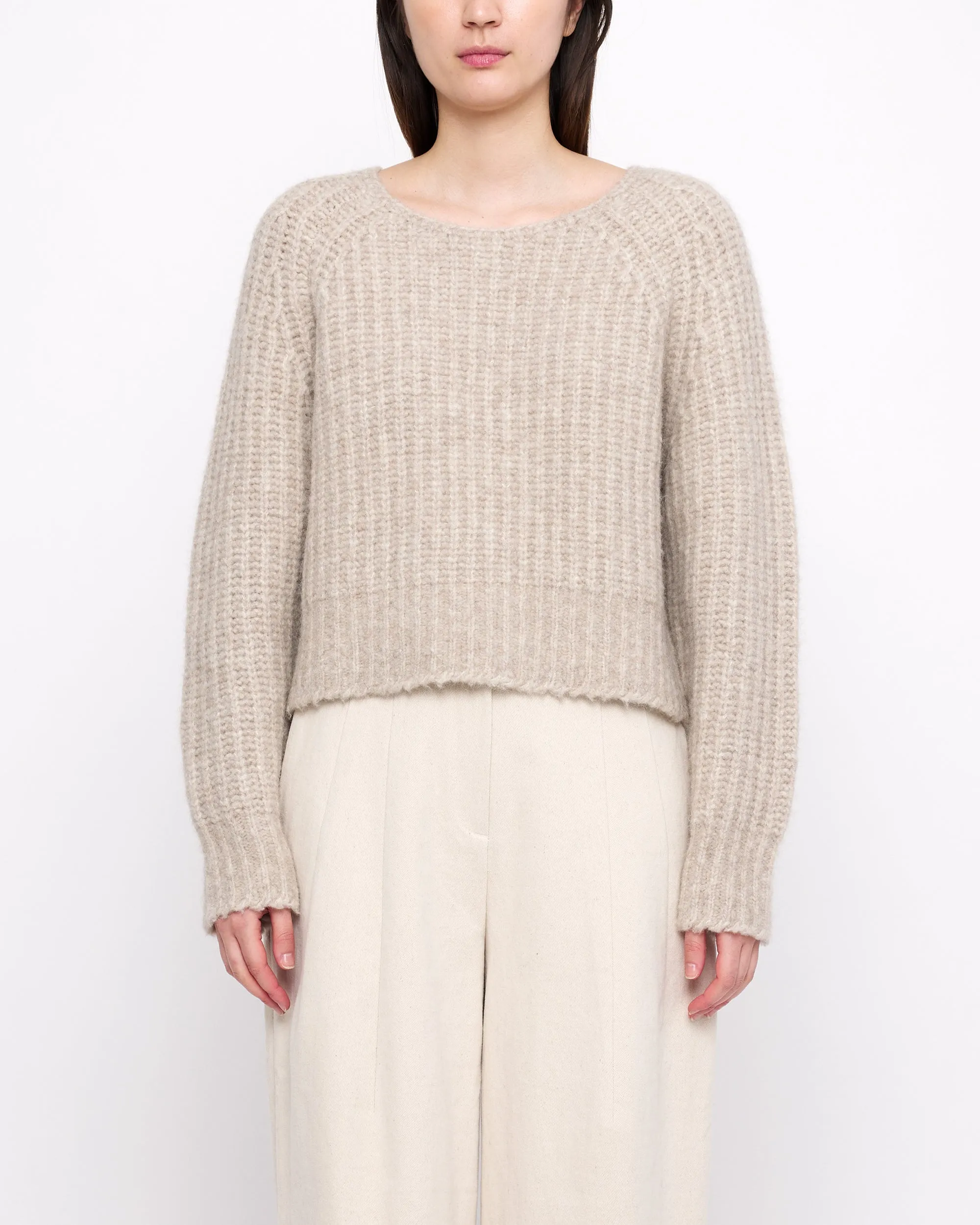 Chunky Cropped Sweater - FW24 - Light Taupe