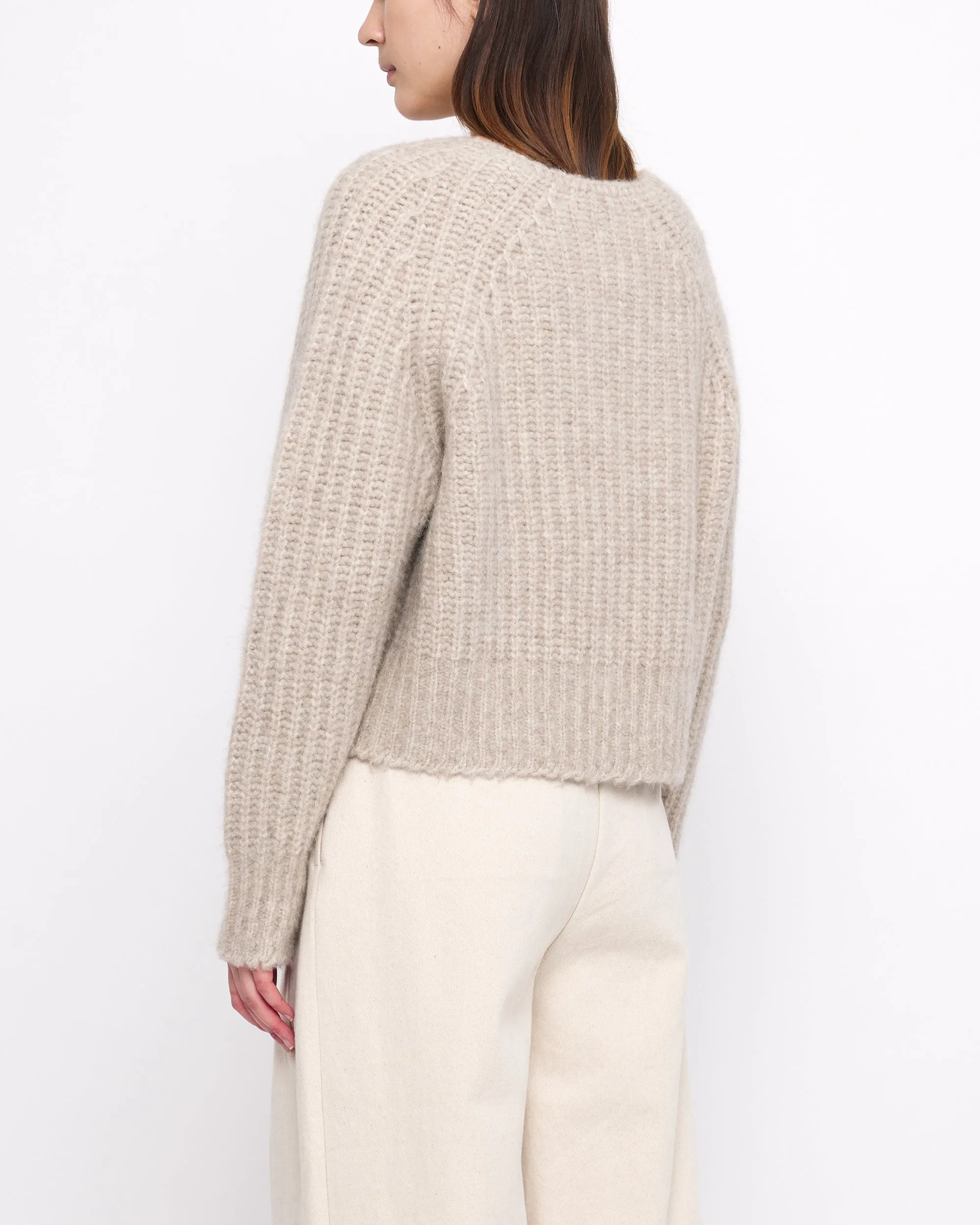 Chunky Cropped Sweater - FW24 - Light Taupe