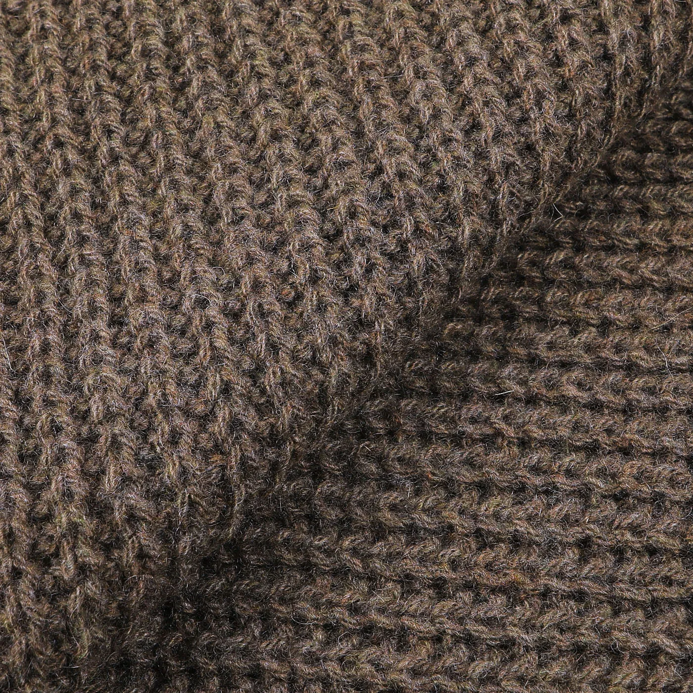 Corteccia Brown Cable Knit Cashmere Scarf