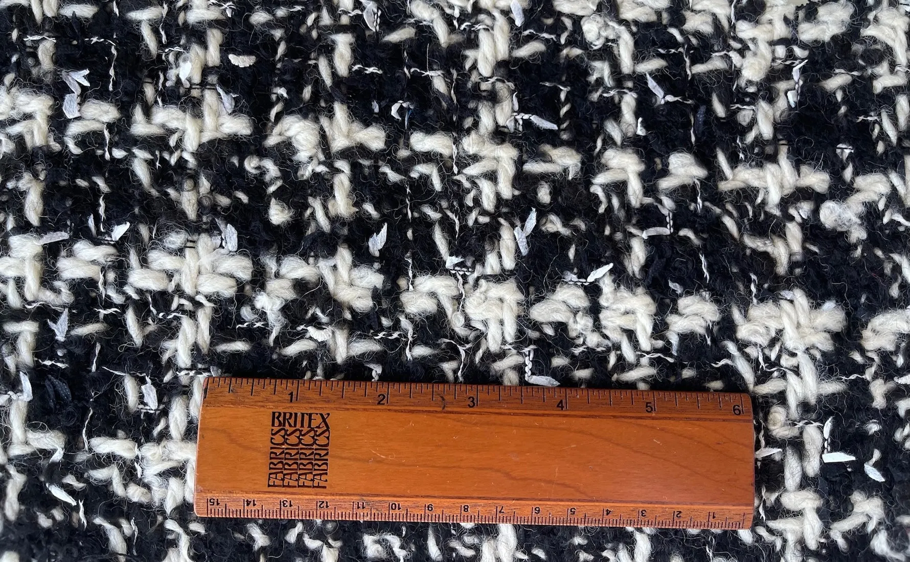 Couture Plaid Soot & Ice Wool Blend Bouclé (Made in Italy)