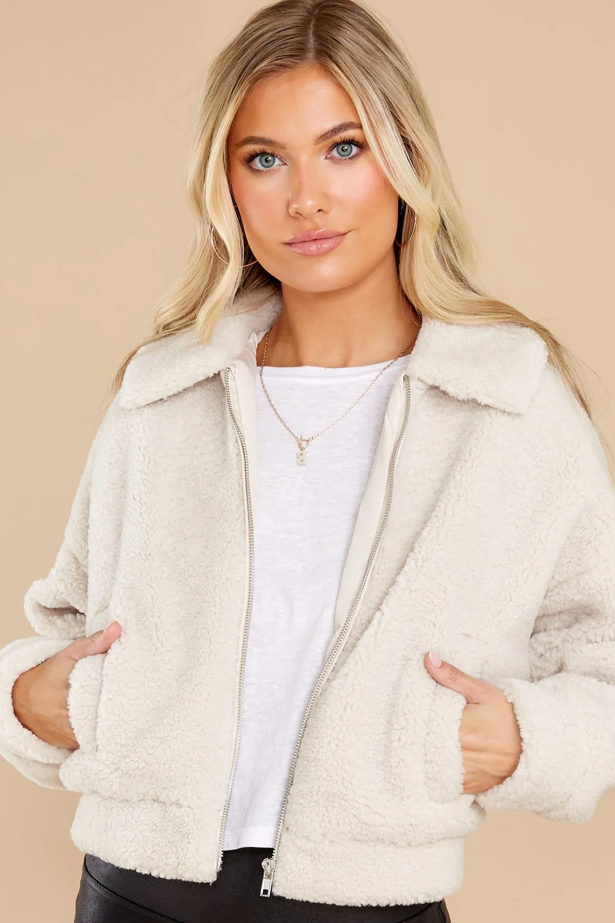 Cozy Evenings Oatmeal Teddy Jacket