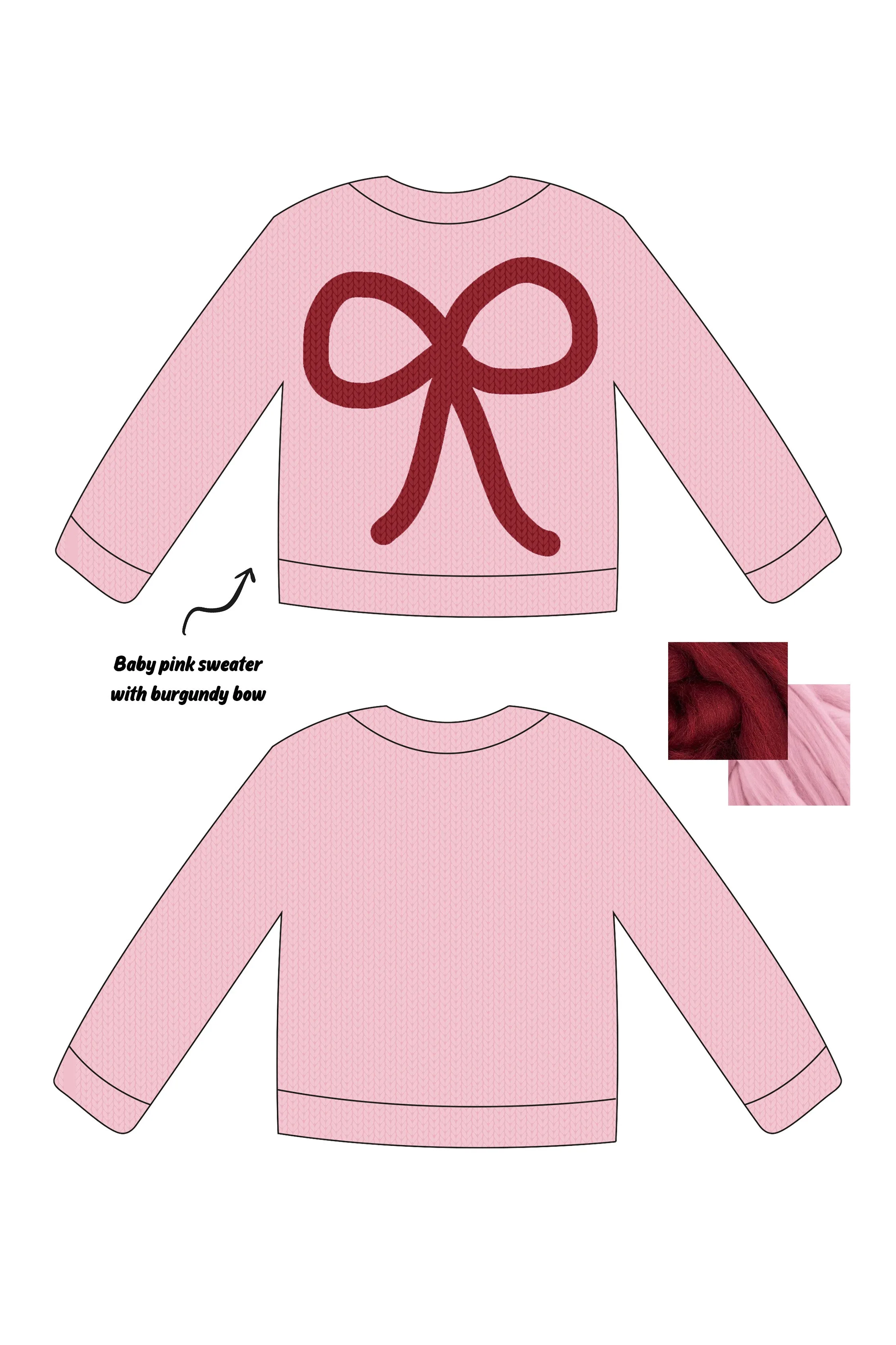 *CUSTOM* Bow Chunky Knit Sweater