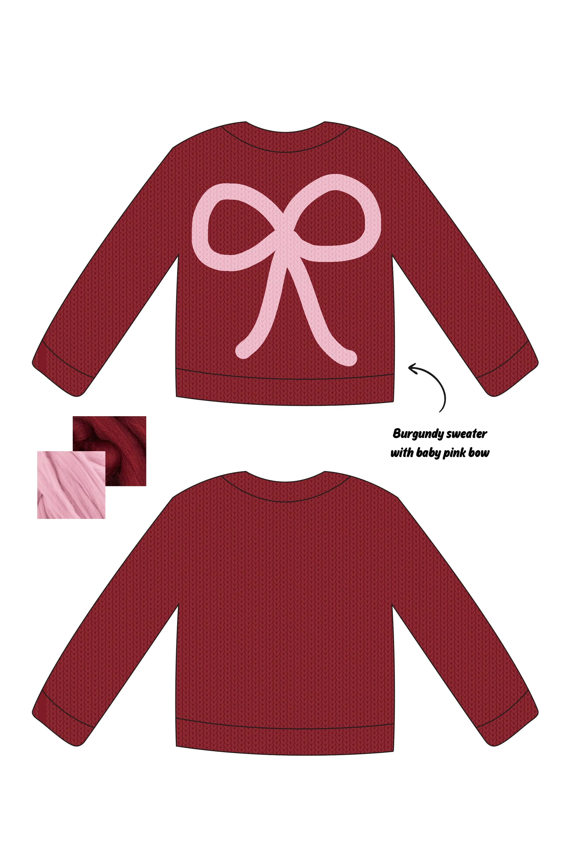 *CUSTOM* Bow Chunky Knit Sweater