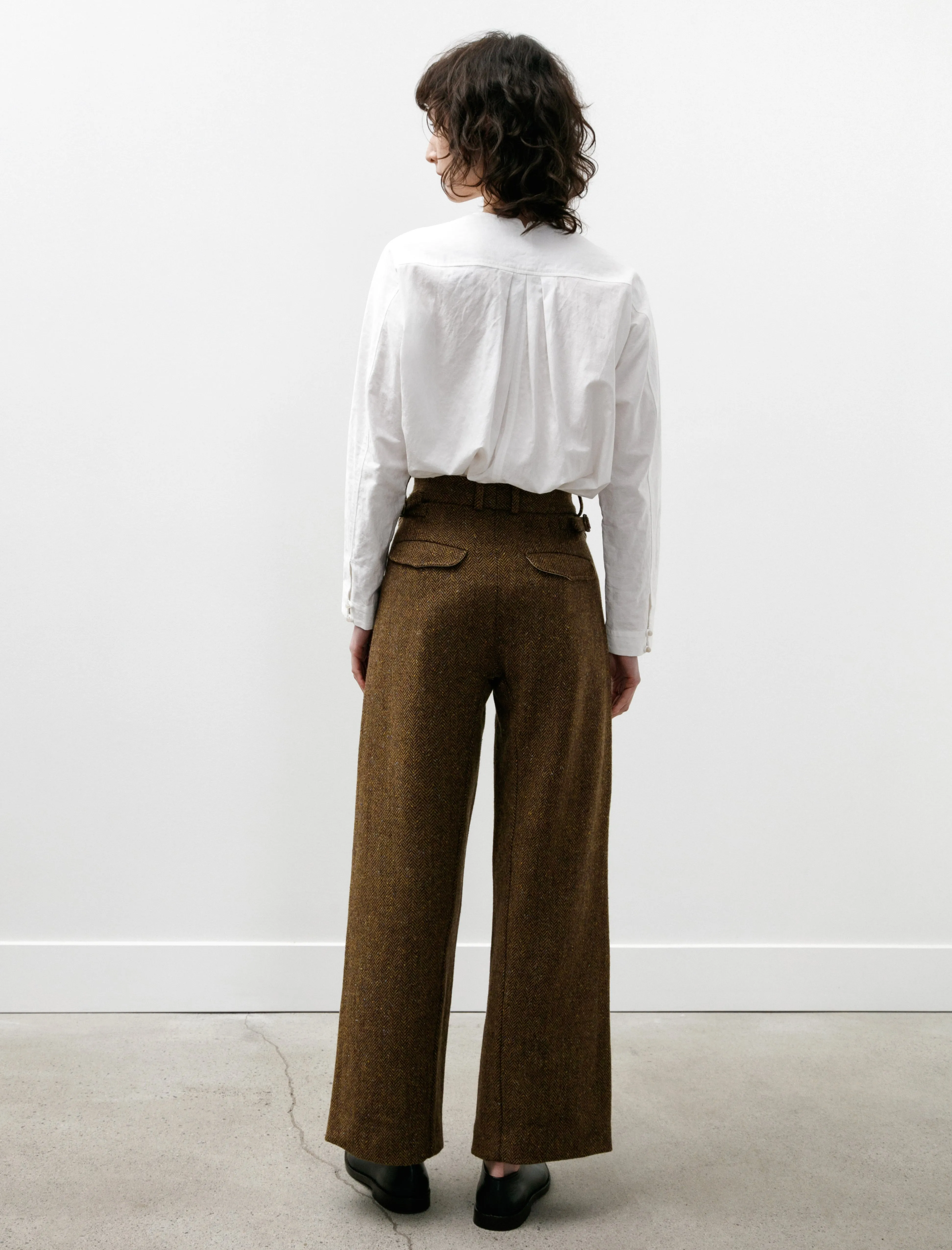 Donegal Pleated Trousers Cascade