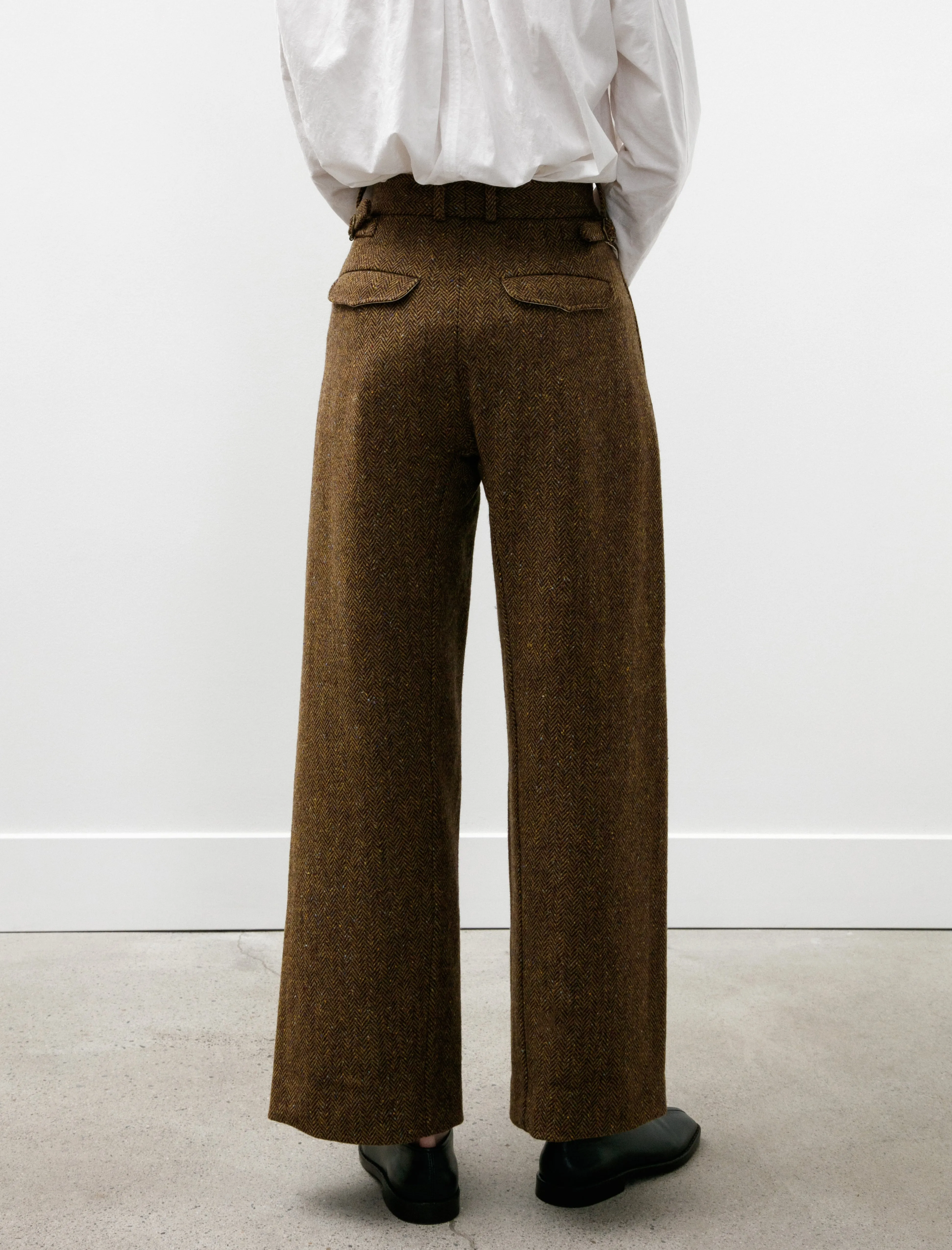 Donegal Pleated Trousers Cascade