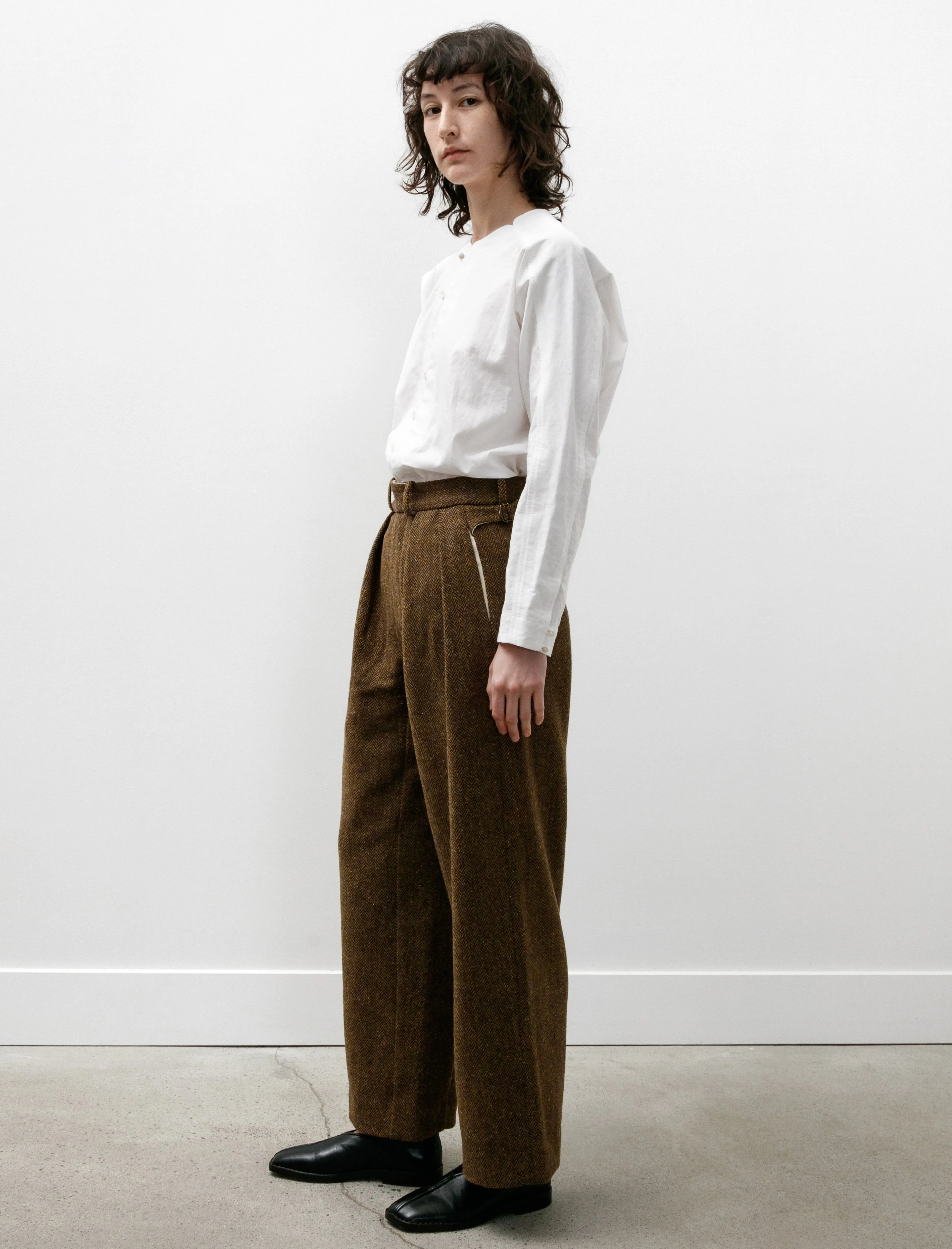 Donegal Pleated Trousers Cascade