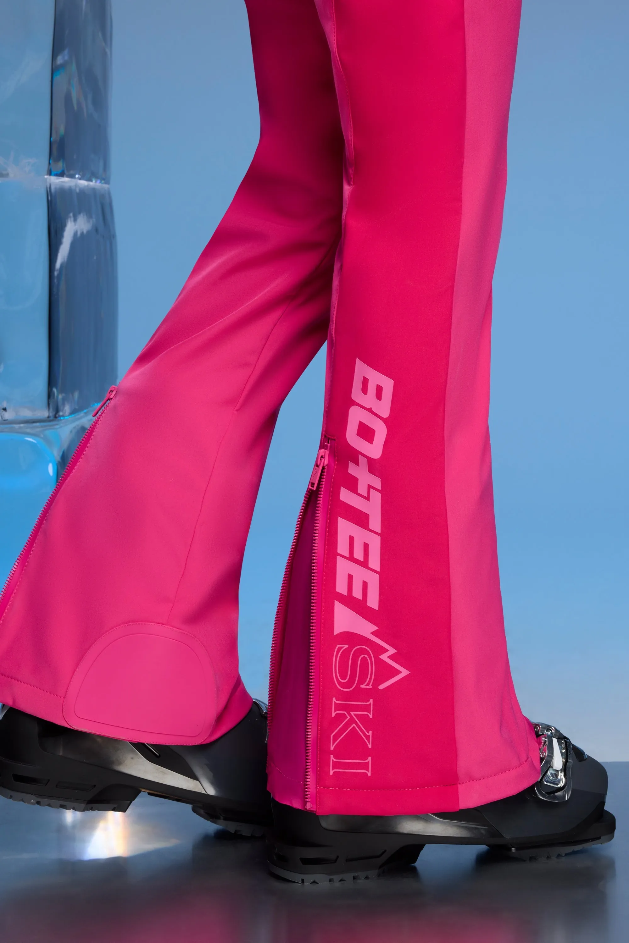 Fleece Lined Ski Suit in Fuchsia Pink