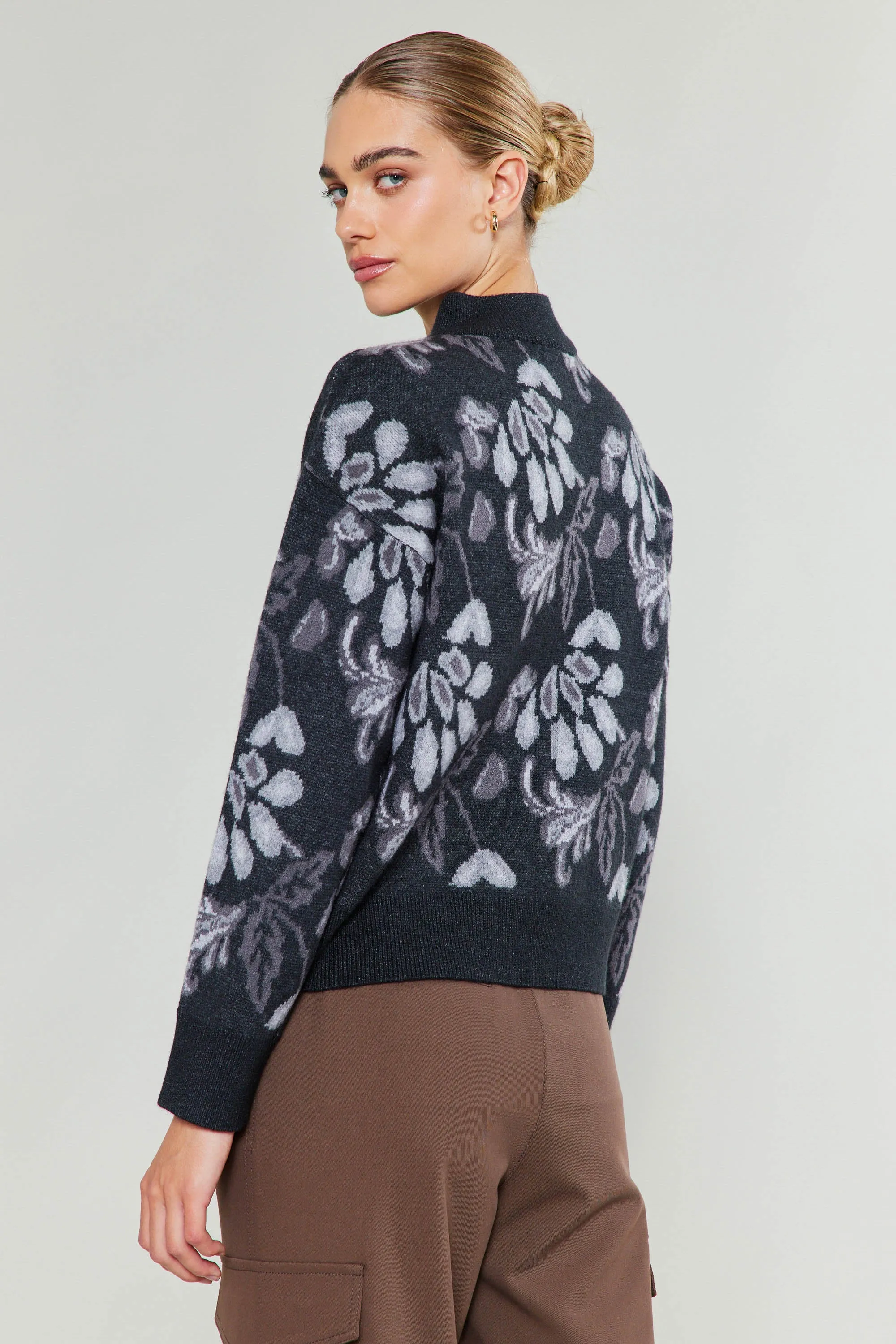 Floral Jacquard Sweater