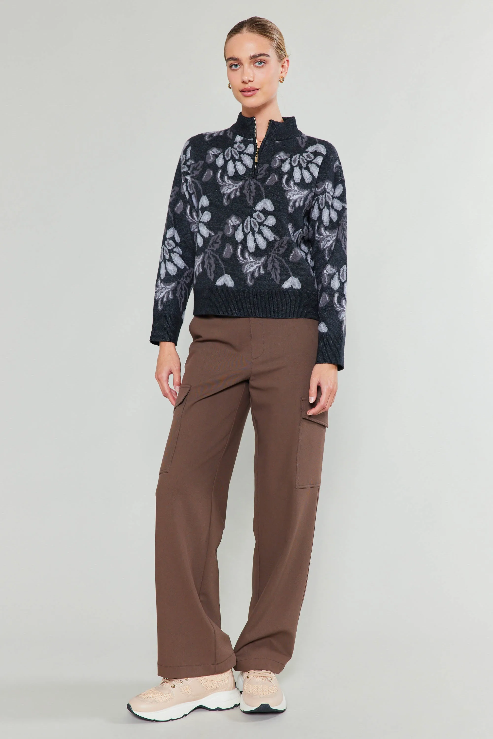 Floral Jacquard Sweater