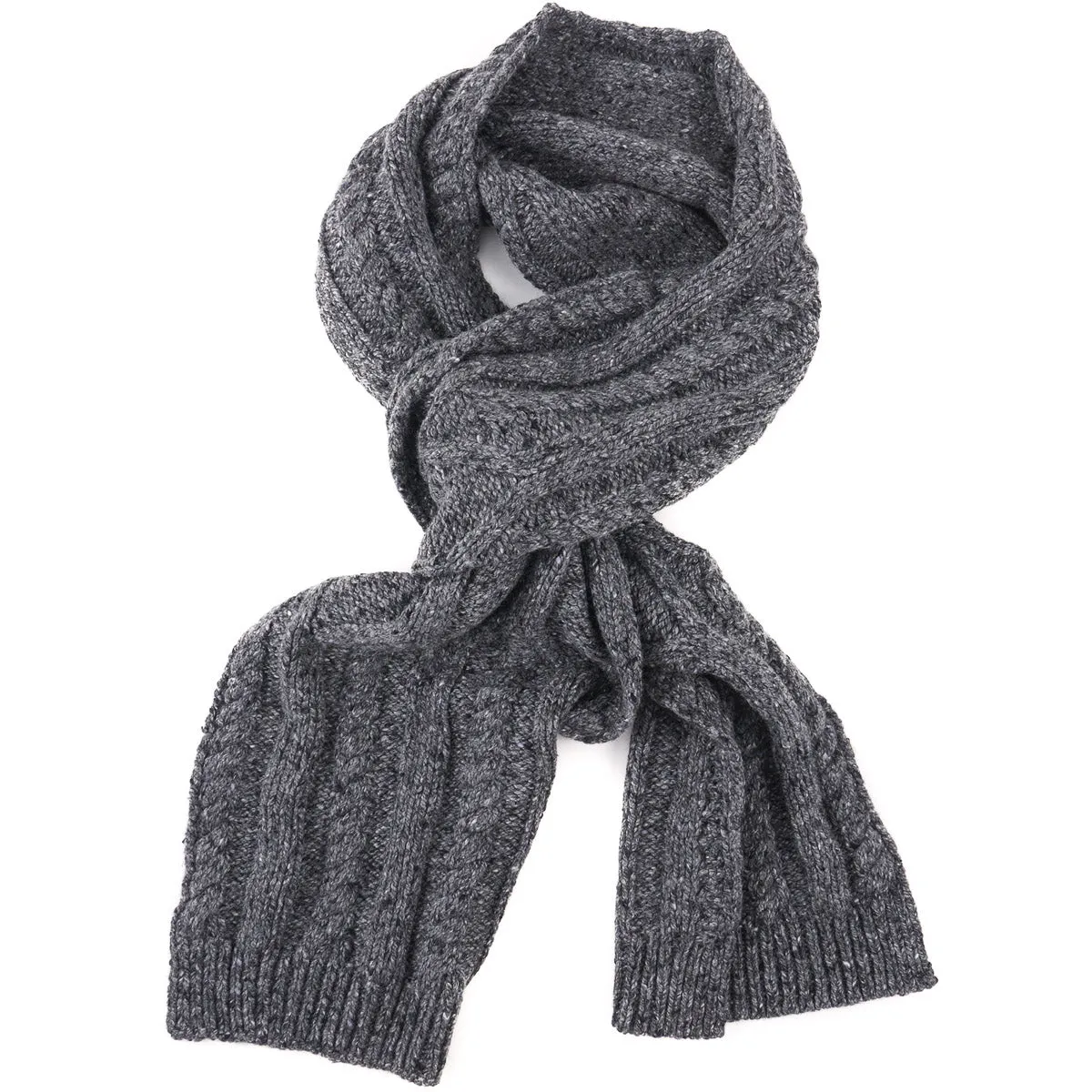 Isaia Cable Knit Cashmere Scarf