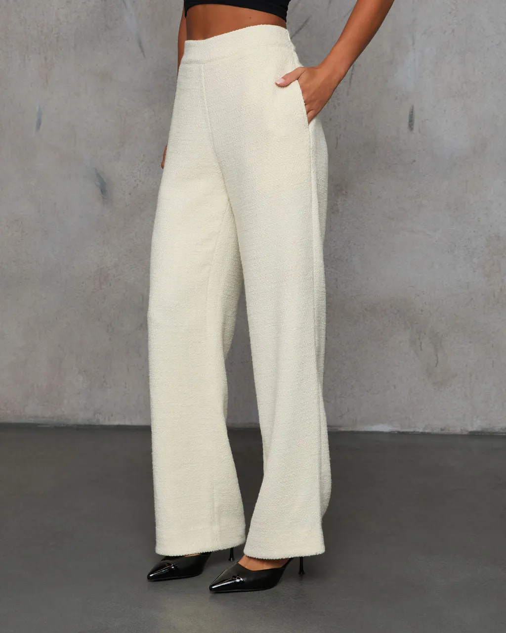 Kayleen High Rise Tweed Trouser