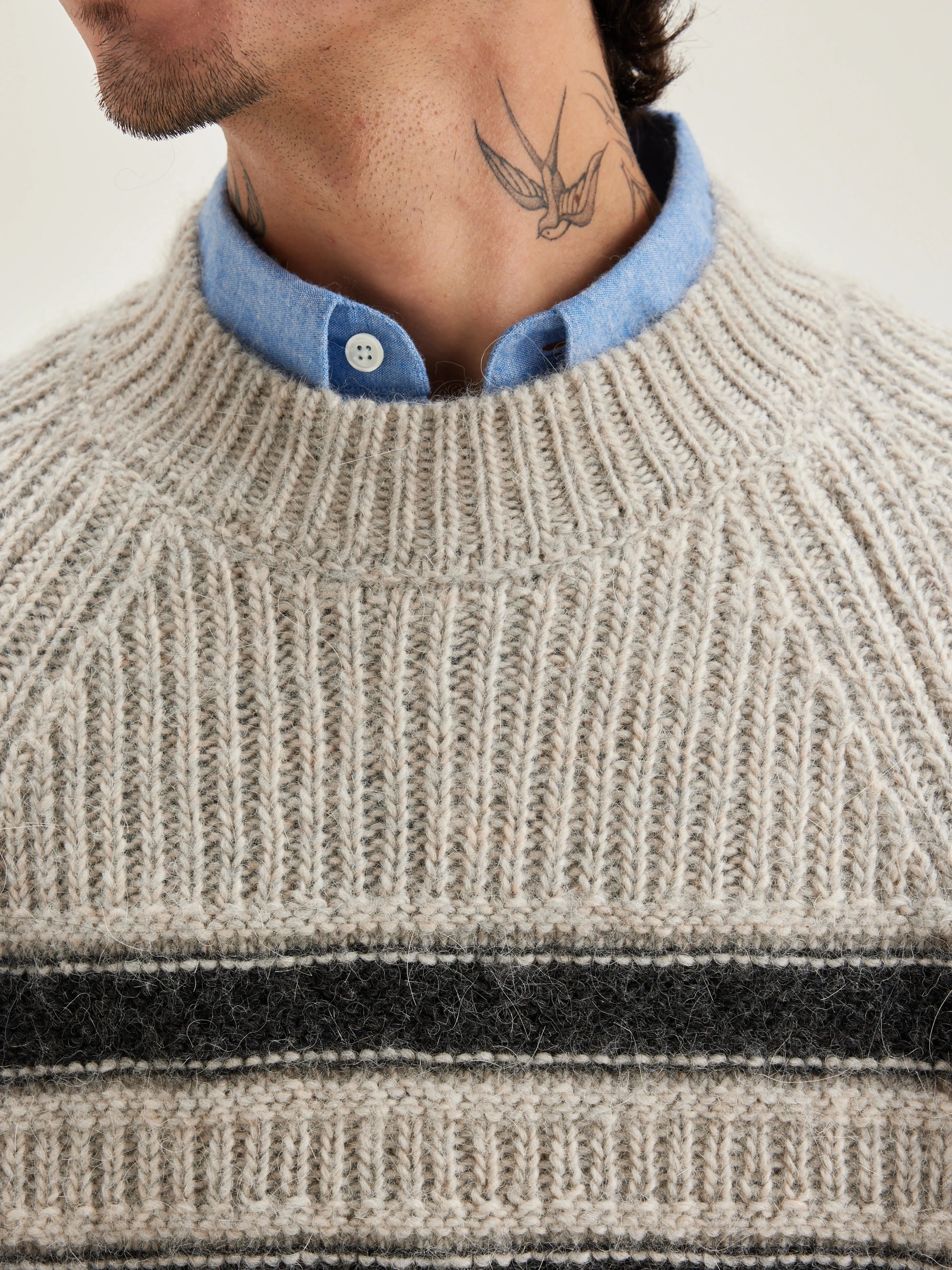 Lidon crew-neck sweater (242 / M / STRIPE A)