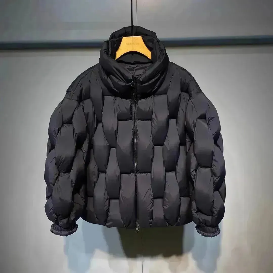 Men's Winter Cotton Thick Warm Puffer Jacket Street Hip pop style