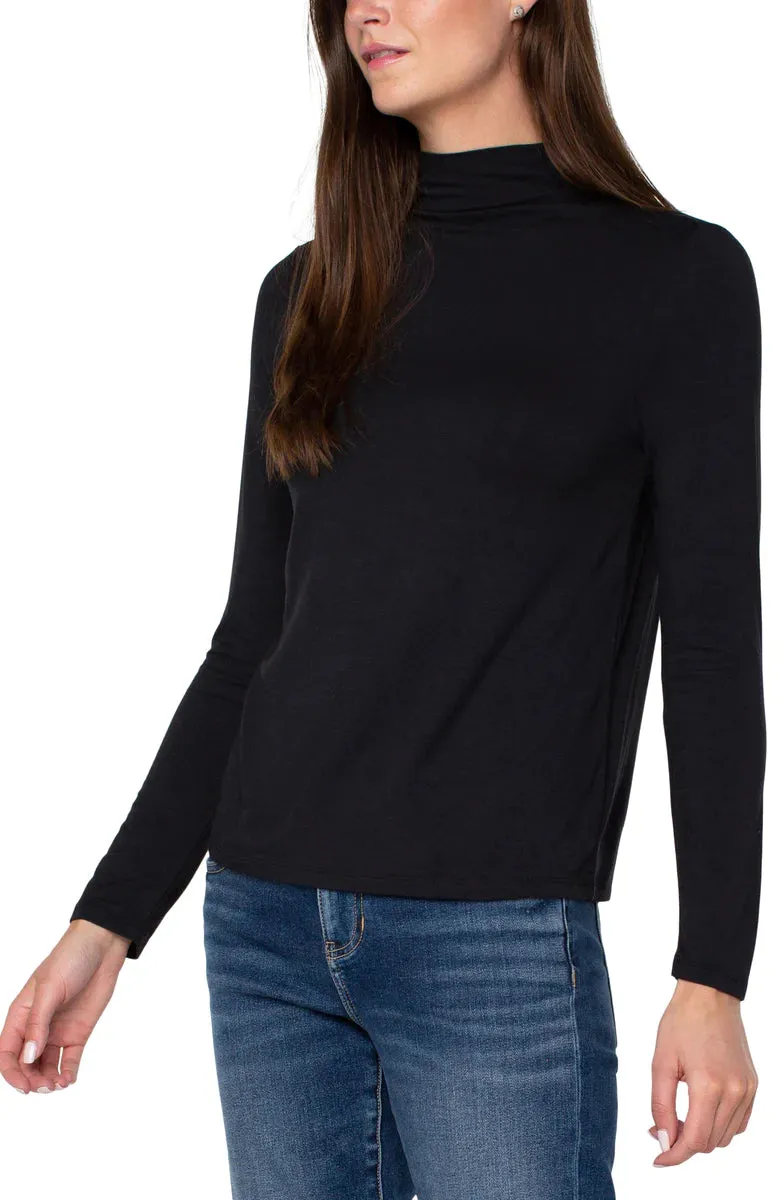 Mock Neck Long Sleeve Top