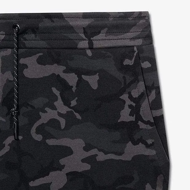 NIKE TECH FLEECE CAMO MEN'S TROUSERS - Medium Ash Black