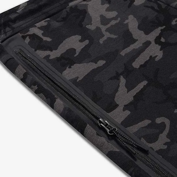 NIKE TECH FLEECE CAMO MEN'S TROUSERS - Medium Ash Black