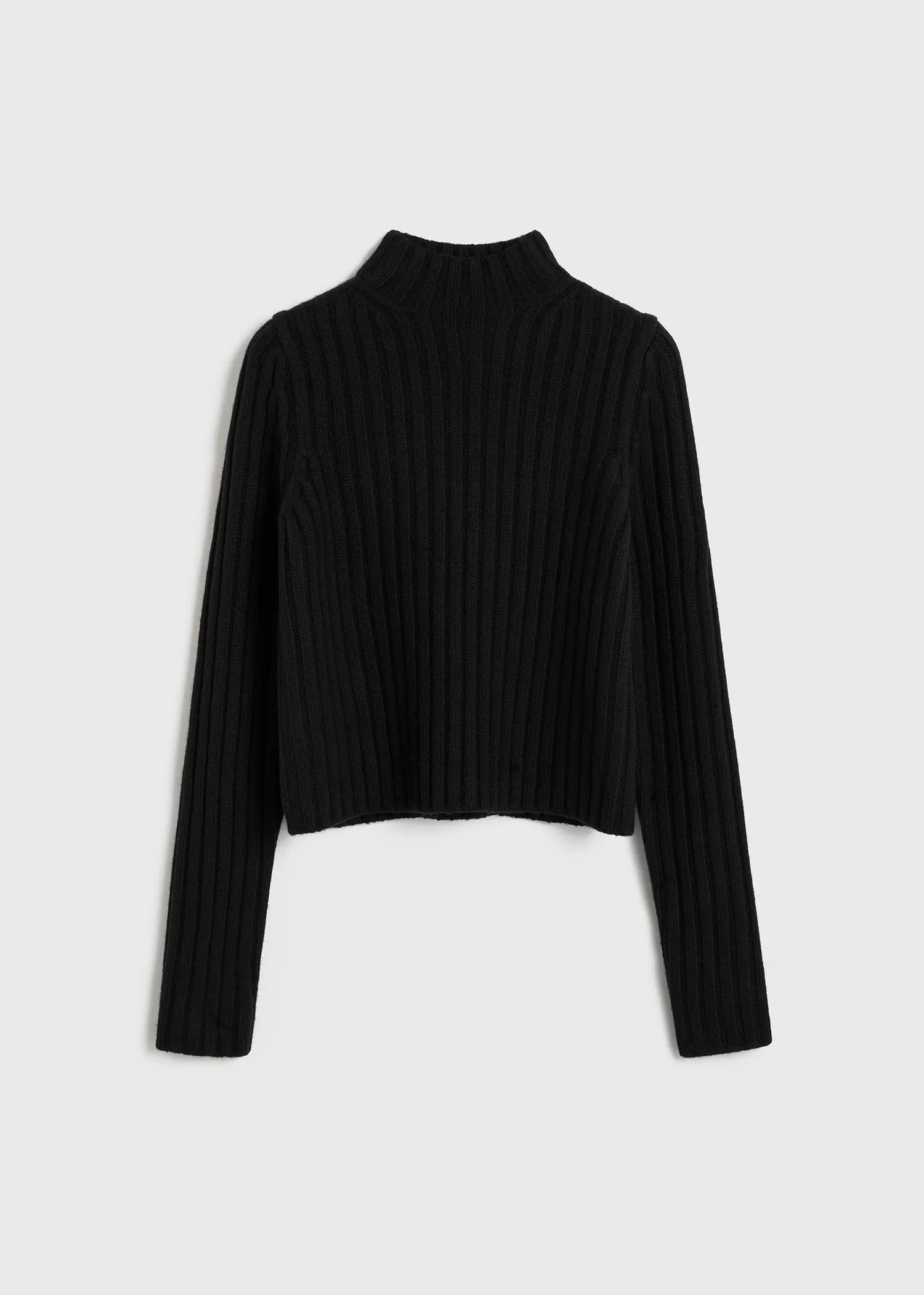 Petite chunky rib knit black