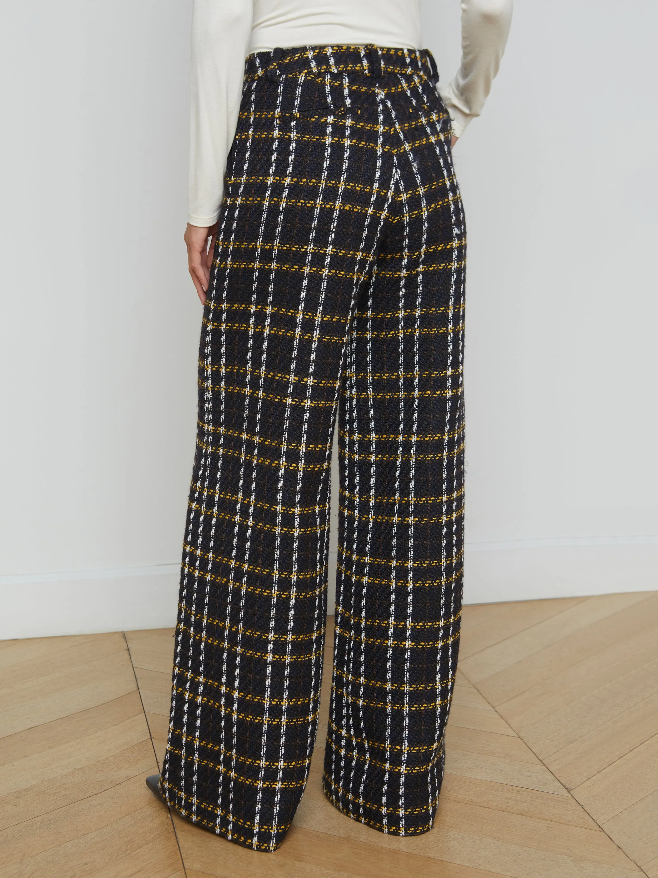 Pilar Tweed Wide-Leg Pant