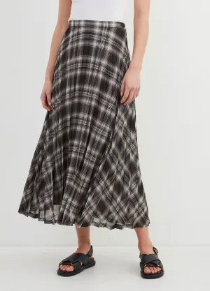 Pleated Check Skirt