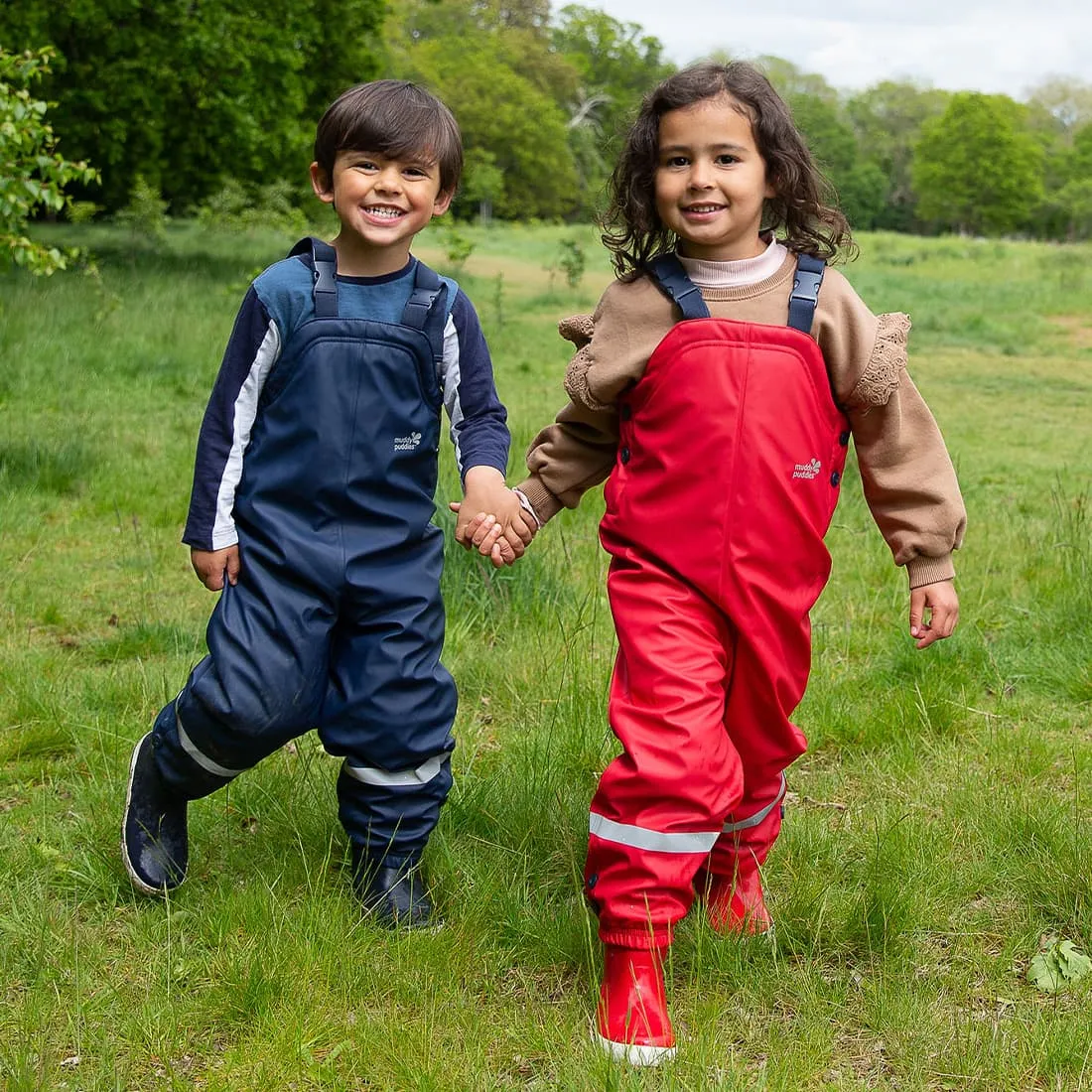 Puddleflex Waterproof Fleece Lined Dungarees Navy