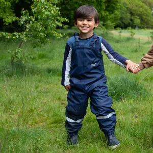 Puddleflex Waterproof Fleece Lined Dungarees Navy