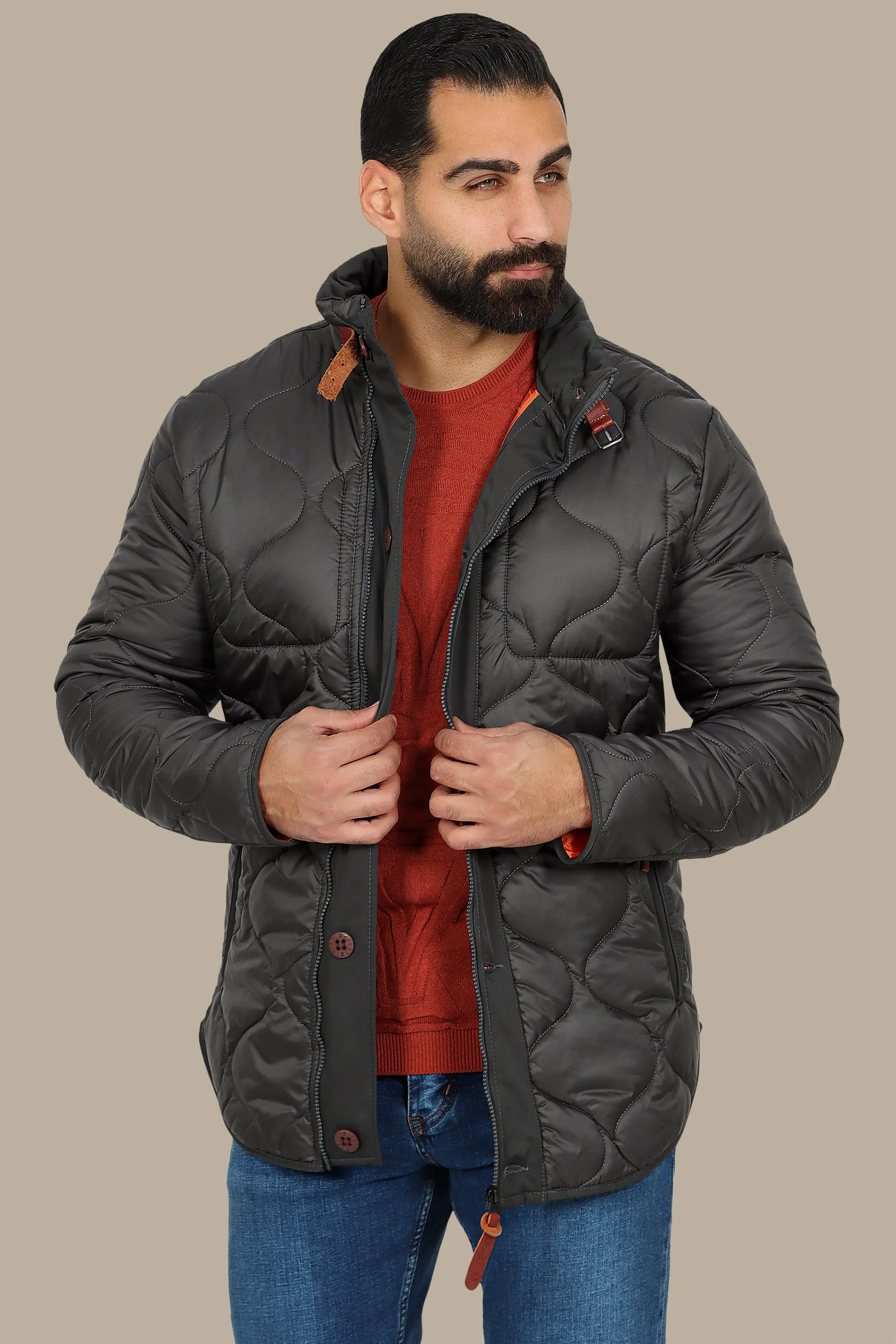 Quilted Puffer Excellence in Dark Gray