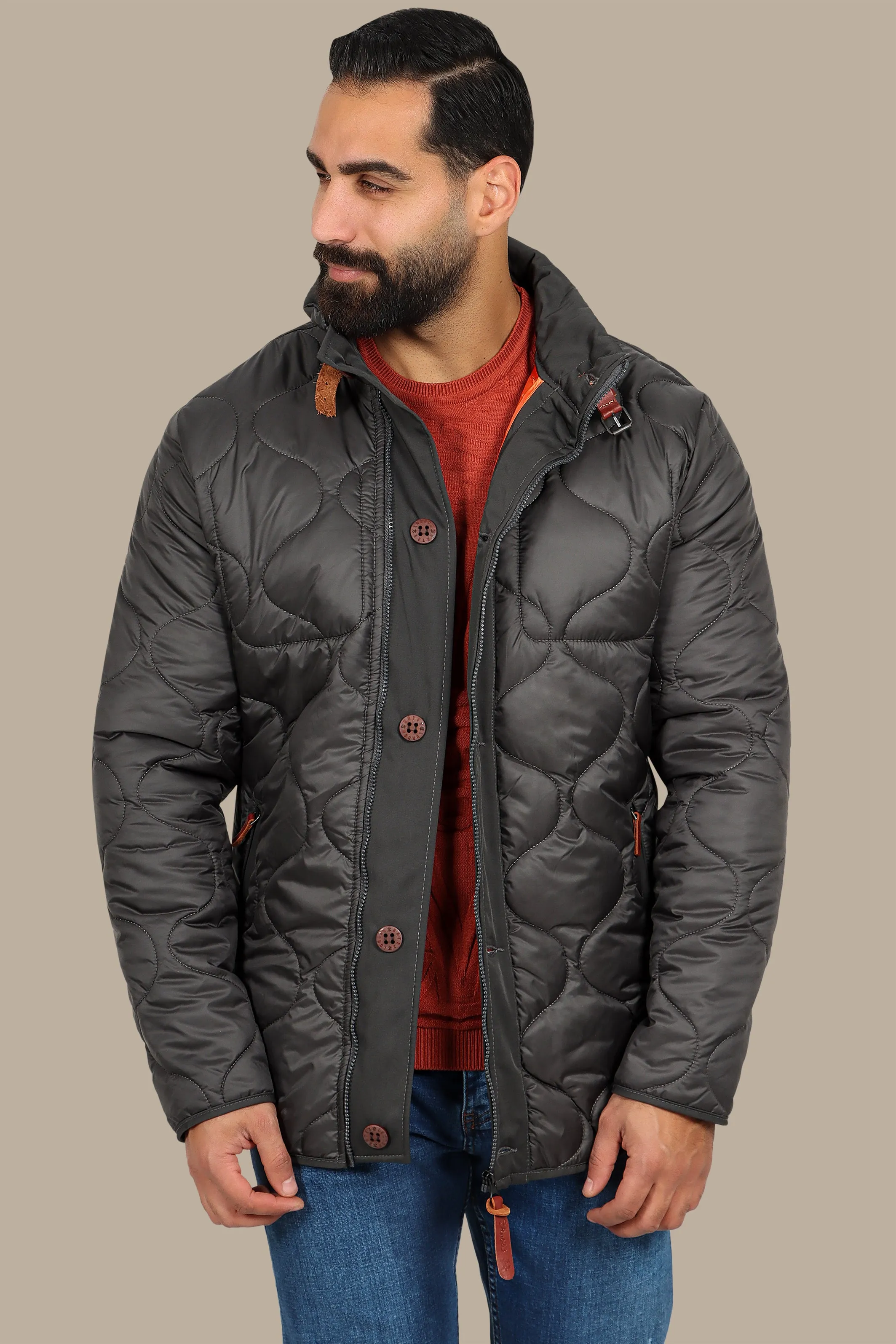 Quilted Puffer Excellence in Dark Gray