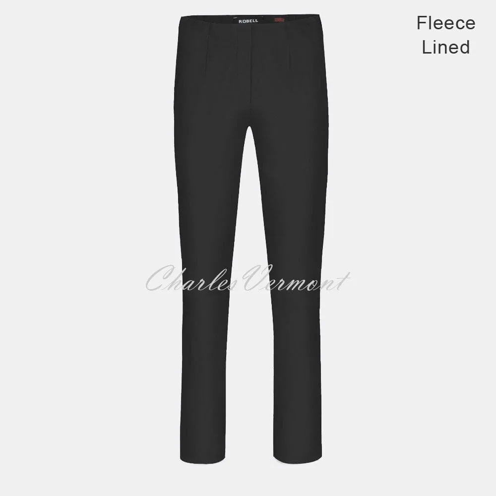 Robell Marie Trouser 51412-54025-90 – Fleece Lined (Black) – SHORTER LENGTH 29"