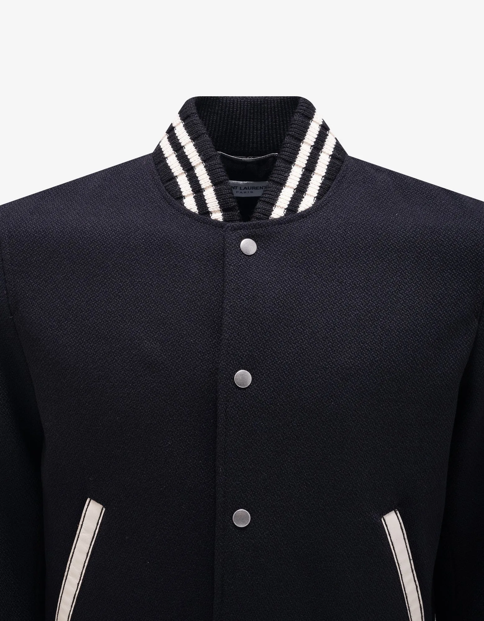 Saint Laurent Black College Teddy Jacket