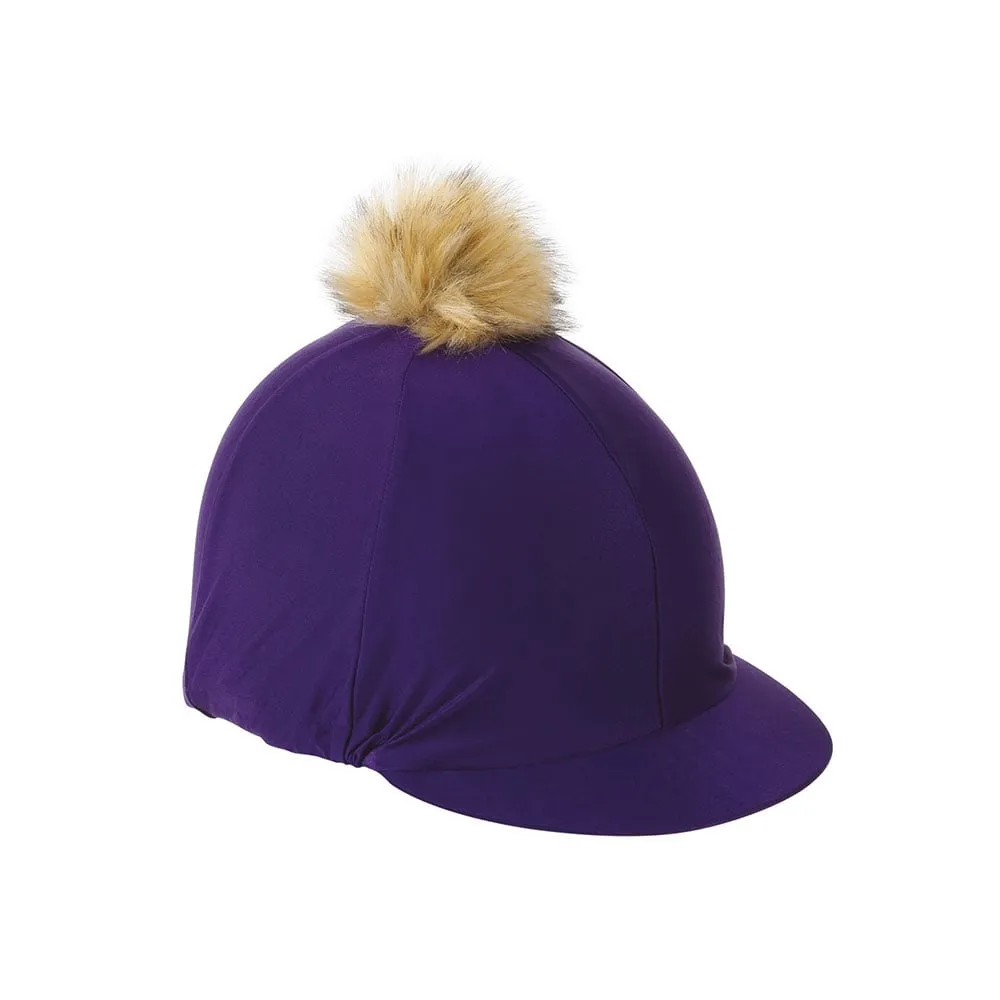 Shires Hat Cover with Faux Fur Pom Pom