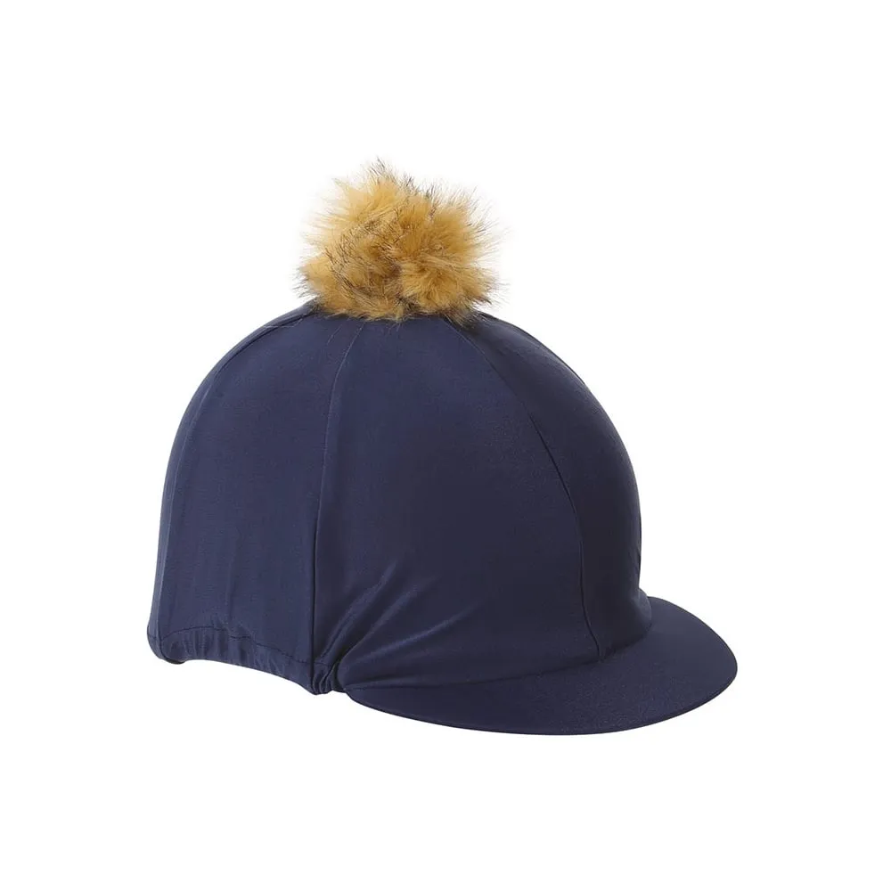 Shires Hat Cover with Faux Fur Pom Pom