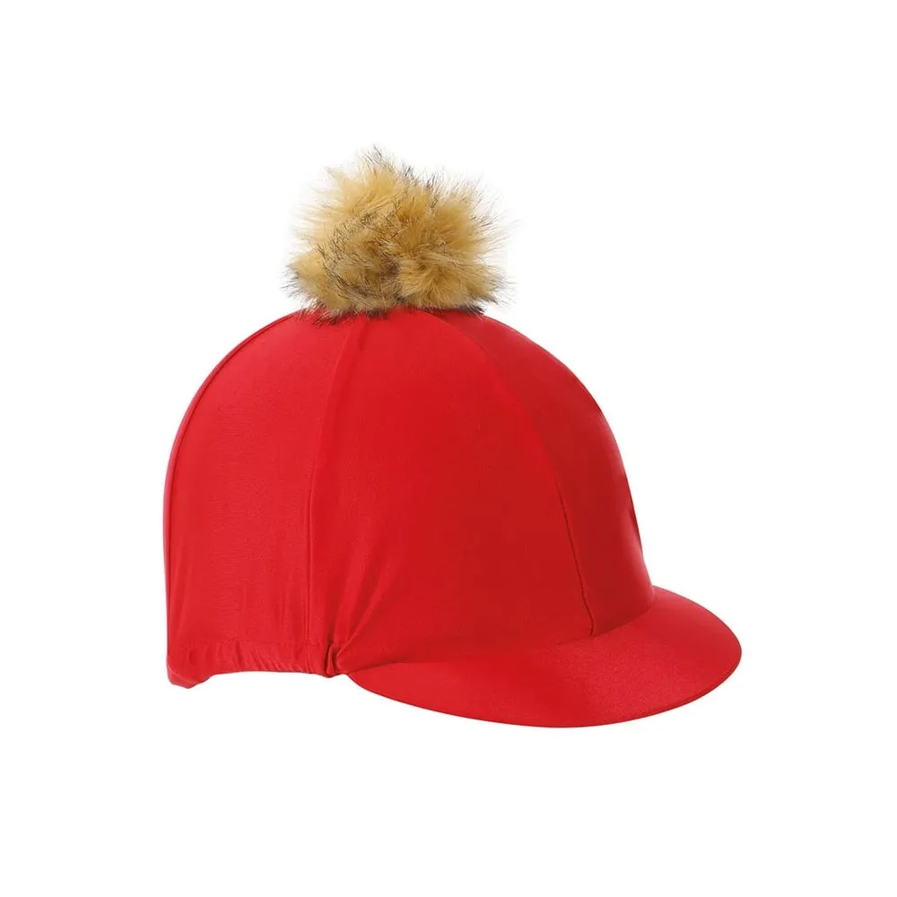 Shires Hat Cover with Faux Fur Pom Pom