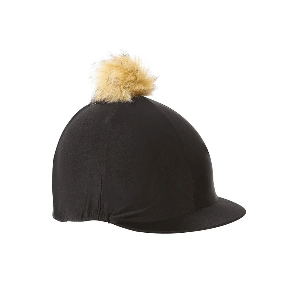 Shires Hat Cover with Faux Fur Pom Pom