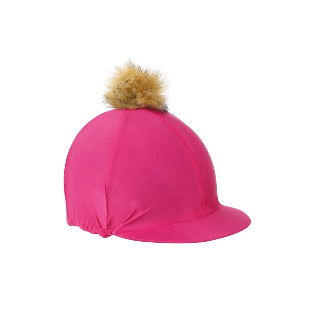 Shires Hat Cover with Faux Fur Pom Pom