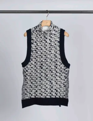 Sleeveless Wool Jacquard Top