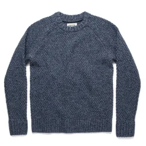 The Fisherman Sweater in Navy Melange