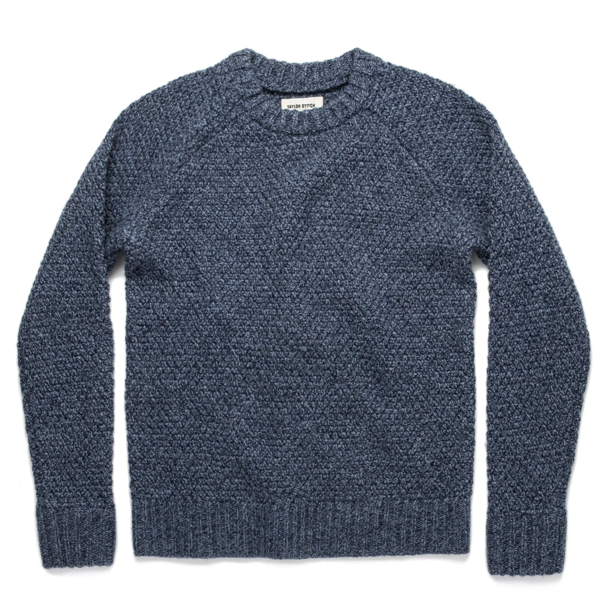 The Fisherman Sweater in Navy Melange