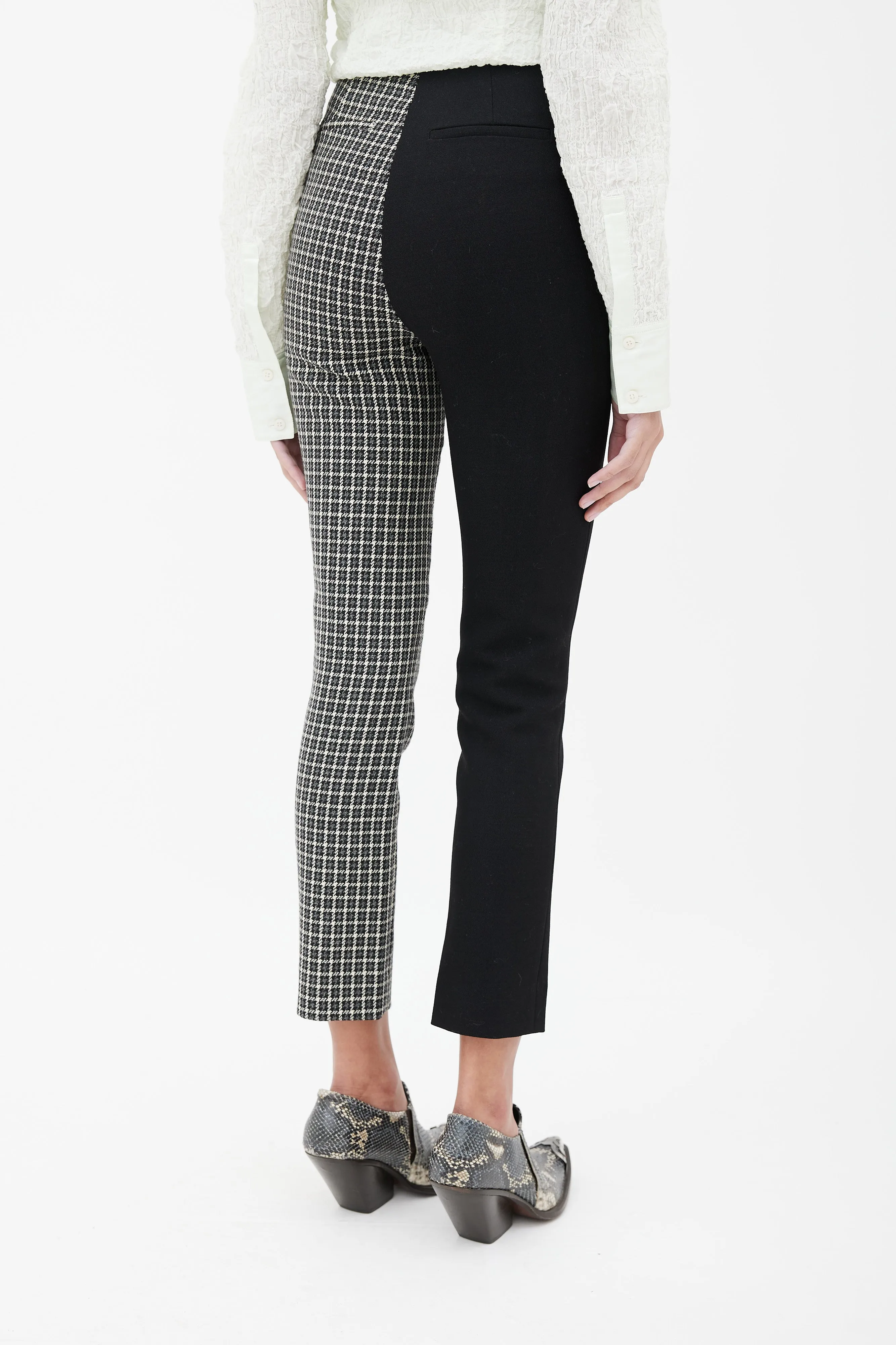 Tweed & Black Split Trouser