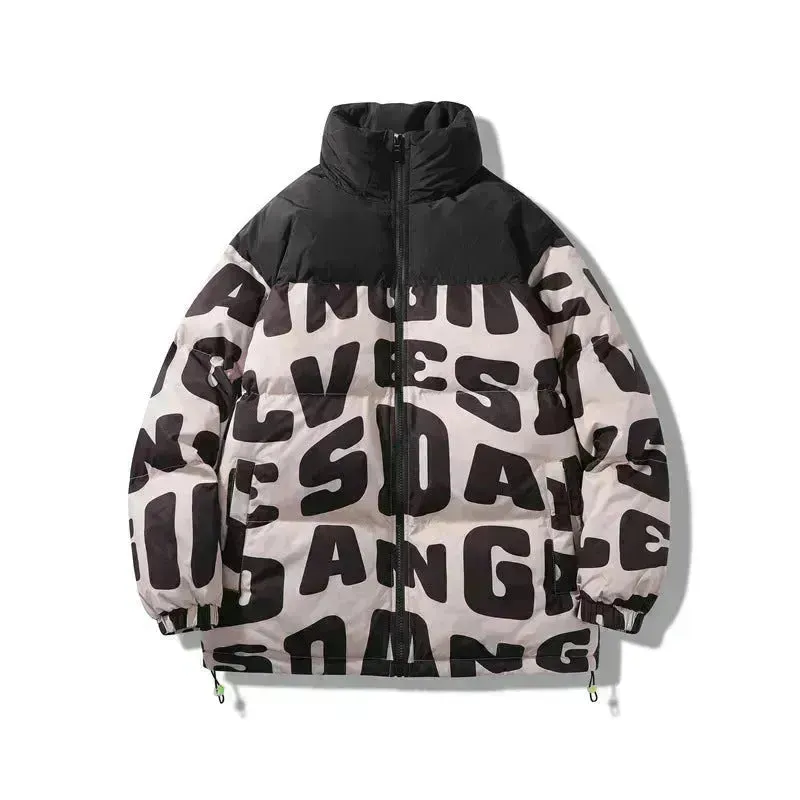 Unisex Teenagers Cotton Padded Hooded Winter Puffer Coat Jacket street style