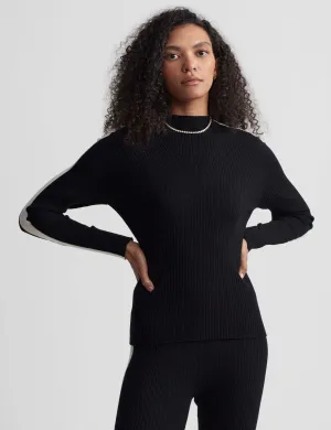 Wilshire Mock Neck Knit - Black