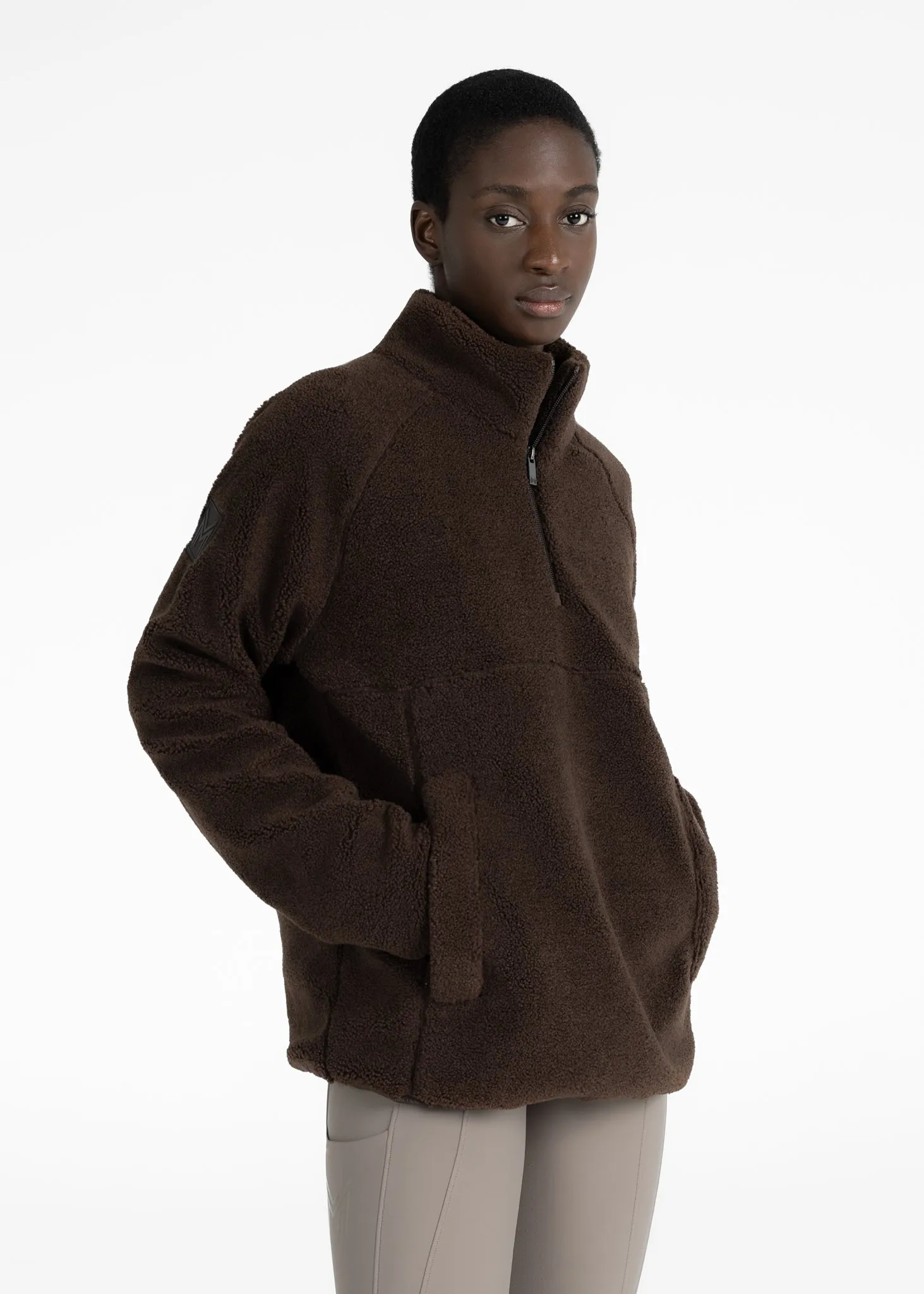 Women Clan Teddy Halfzip (Chocolate)