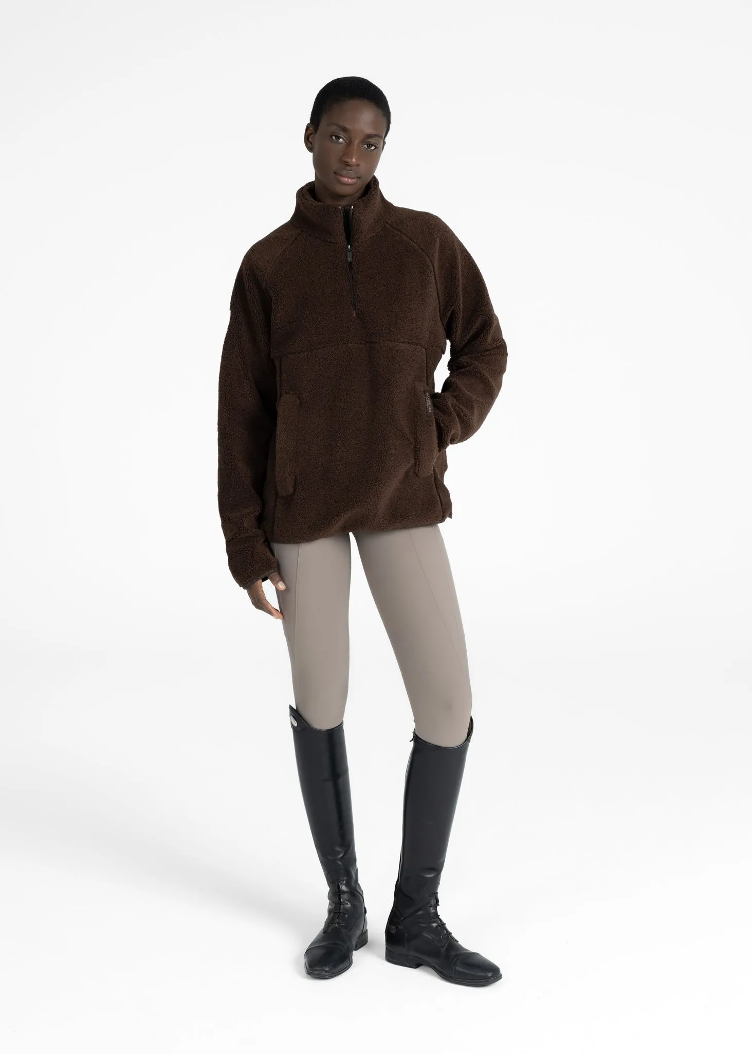 Women Clan Teddy Halfzip (Chocolate)